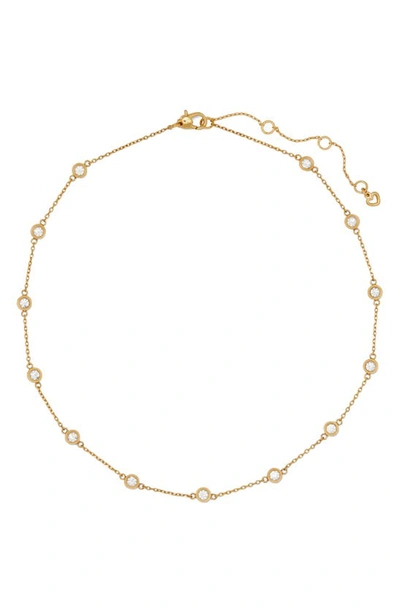 Kate Spade Bezel Station Necklace In Gold
