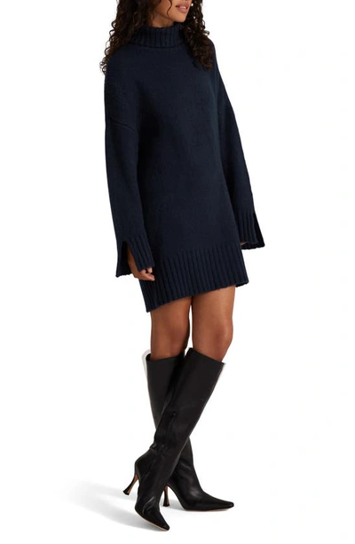 Favorite Daughter The St. James Wool & Cashmere Blend Turtleneck Sweater Dress In Navy