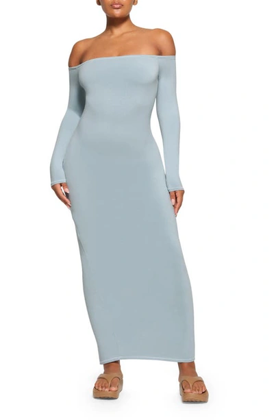 Skinny Off-Shoulder Cami Denim Dress main image 0