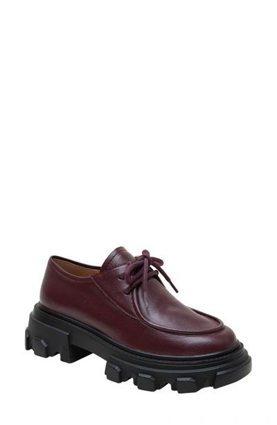 Lisa Vicky Dare Lug Sole Derby In Cranberry