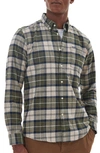 Barbour Kyeloch Tailored Fit Plaid Cotton Button-down Shirt In Forest Mist