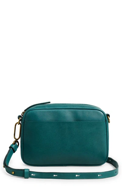 Madewell Medium The Carabiner Leather Crossbody Bag In Spruce