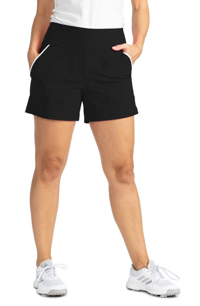 Kinona Carry My Cargo Golf Shorts In Black/ White