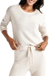 Splendid Sydney Tipped Reversible Sweater In V Olive B/ Oat