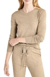 Splendid Jeanne Crewneck Sweater In Heather Camel