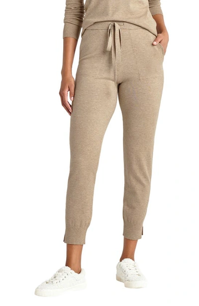 Splendid Jeanne Sweater Joggers In Heather Camel