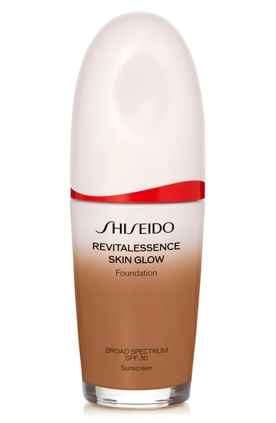 Shiseido Revitalessence Skin Glow Foundation Spf 30 In 430 Cedar - Balanced Tone For Rich Tan Skin