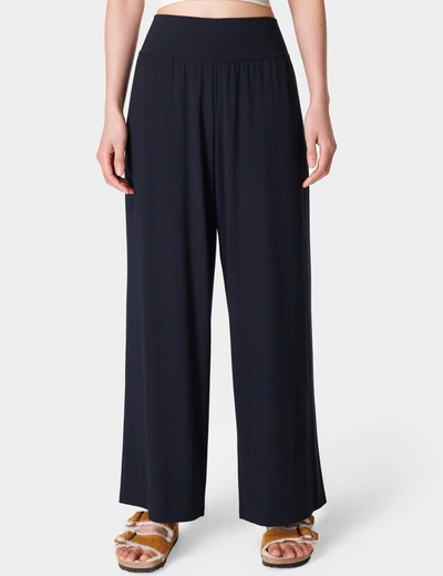 Sweaty Betty Modal Wide Leg Trousers In Black
