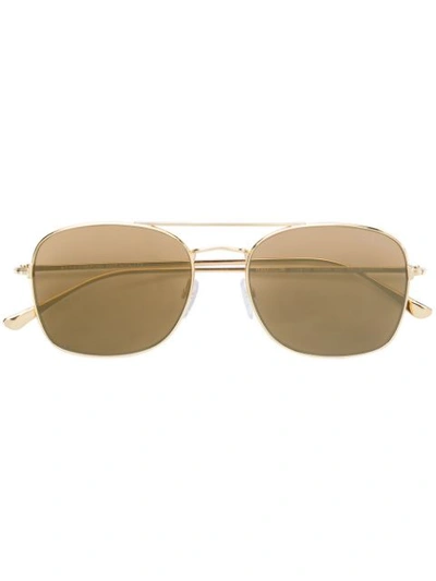 Tom Ford Aviator Sunglasses In Metallic