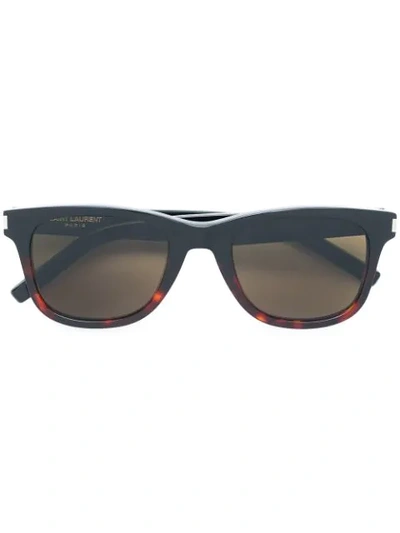 Saint Laurent Eyewear Sonnenbrille Mit Eckigen Gläsern - Schwarz In Black