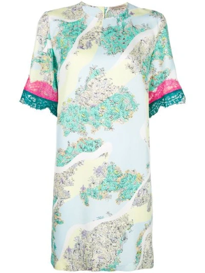Emilio Pucci Lace Insert T-shirt Dress In Multicolour