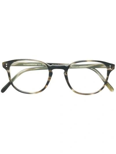 Oliver Peoples Fairmont Square Frame Glasses In Brown