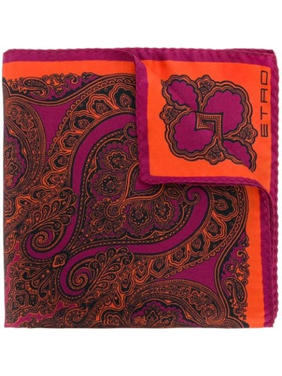 Etro Paisley Print Scarf In Red