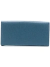 Longchamp Veau Foulonne Checkbook Wallet In Pilot Blue