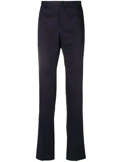 Etro Tailored Straight-leg Trousers In Blue