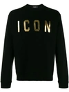 Dsquared2 Icon Cotton Sweatshirt In Black