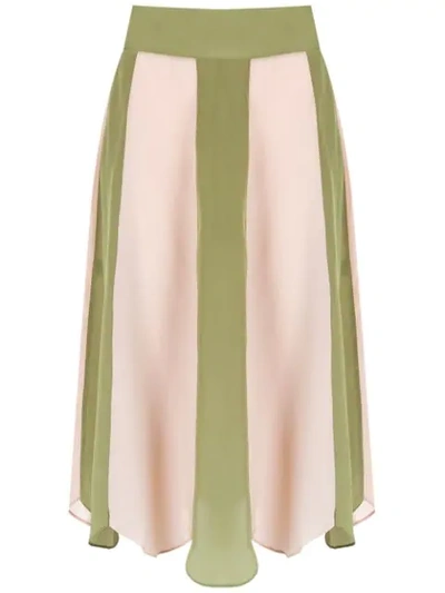 Adriana Degreas Silk Gotas Skirt In Pink