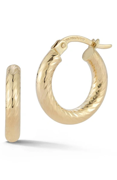 Ember Fine Jewelry Textured Hoop Earrings In Gold