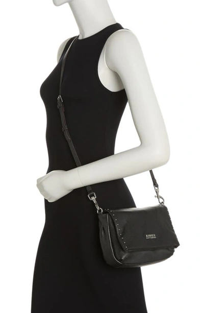 Aimee Kestenberg Wonder Double Zip Crossbody Bag In Black W Micro Studs
