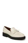 Franco Sarto Cassandra Patent Lug Sole Penny Loafer In Grey