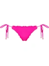 Amir Slama Ruffled Trim Bikini Bottom In Pink