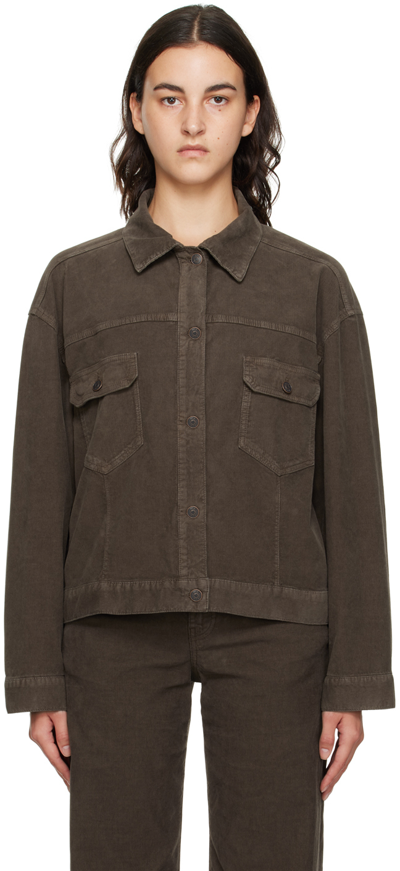 The Row Brown Ness Jacket In Taupe