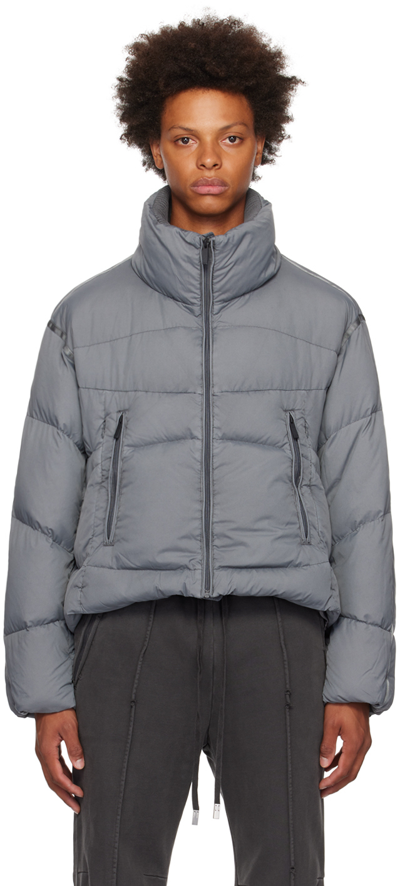 C2h4 Grey Volcano Down Jacket In Grey