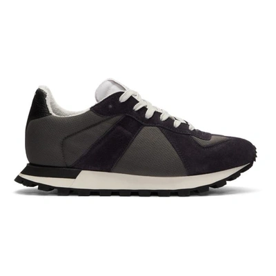 Maison Margiela Navy & Grey Retro Runner Sneakers