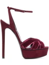 Casadei Crossover Strap Sandals In Red