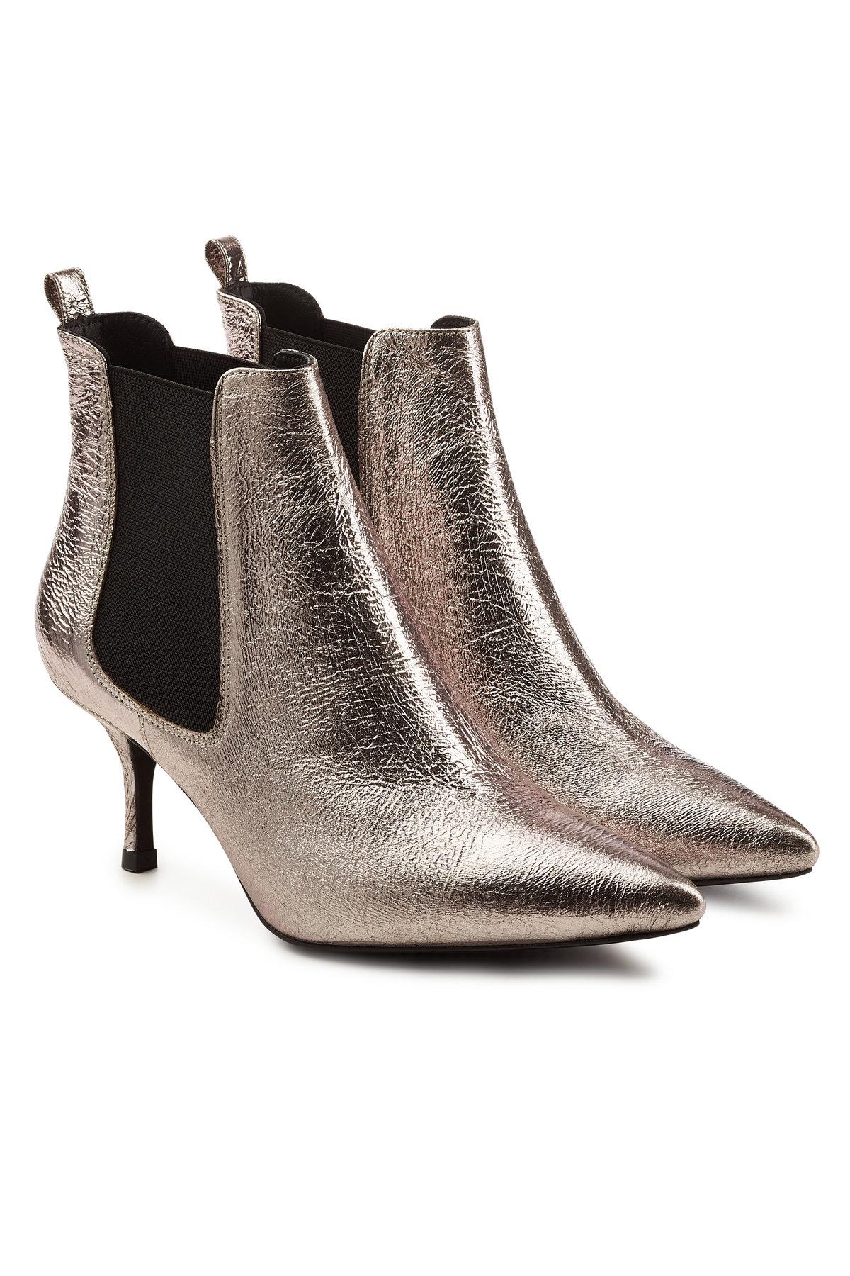 Anine Bing Stevie Metallic Leather Ankle Boots In Purple | ModeSens