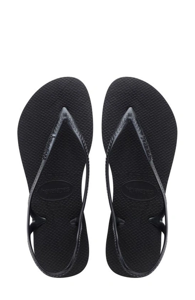 Havaianas Sunny Slingback Sandal In Black