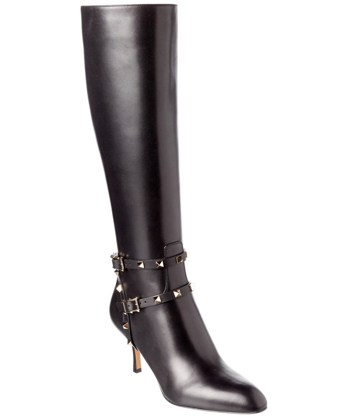 Valentino Garavani Valentino Rockstud Leather Tall Boot' In Black ...