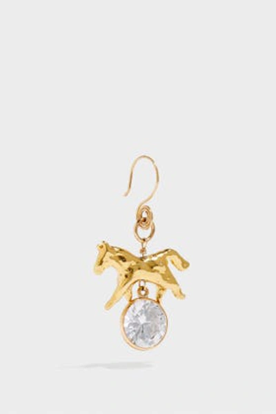 Sonia Boyajian Horse Gold-tone Cubic Zirconia Earring