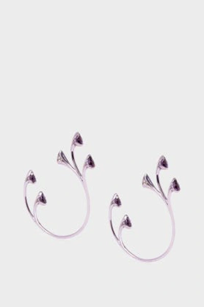 Fernando Jorge Sprouting Lilac-coated 18-karat Gold Diamond And Amethyst Earrings In Purple