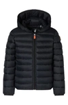 Save The Duck Kids' Lily Hooded Puffer Jacket In Black