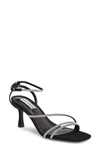 Steve Madden Meggie Crystal Ankle Strap Sandal In Black