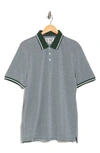 Original Penguin Birdseye Tipped Cotton Piqué Polo In Deep Forest