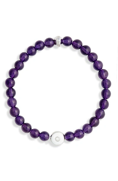 Anzie Boheme Purple Jade Beaded Stretch Bracelet