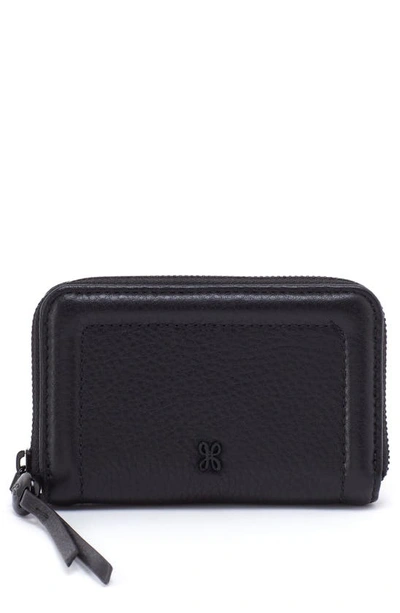 Hobo Small Nila Leather Zip Around Wallet In Black