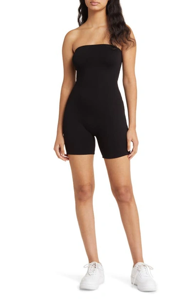 Naked Wardrobe Meant Tu-be Strapless Romper In Black