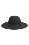 Nordstrom Wide Brim Wool Floppy Hat In Black Combo