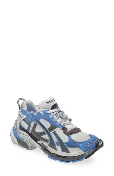 Balenciaga Runner Sneaker In Blue  White  & Grey