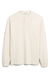 Madewell Long Sleeve Cotton Blend Henley T-shirt In Lighthouse
