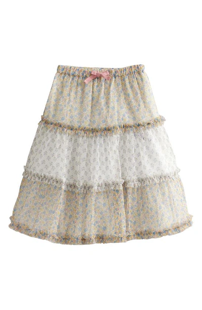 Mini Boden Kids' Floral Tiered Tull Skirt In Multi Vintage Pattern