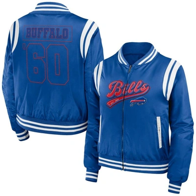 Wear By Erin Andrews Royal Buffalo Bills Bomber Full-zip Jacket