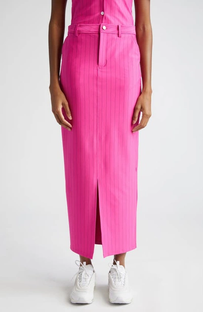 Sammy B Pinstripe Maxi Skirt In Pink