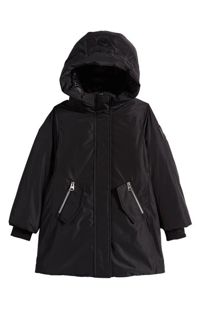 Mackage Kids' Shayna-t 800 Fill Power Down Jacket With Bib In Black