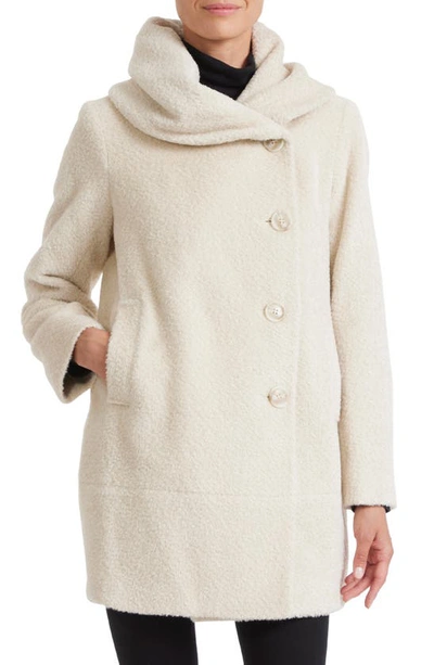 Sofia Cashmere Cocoon Wool Alpaca Blend Boucle Coat In Oat ModeSens