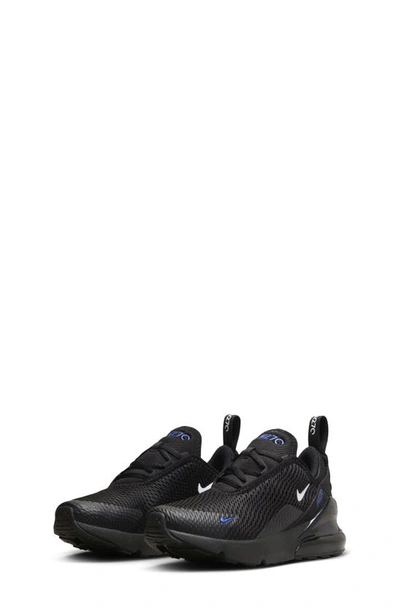 Nike Kids' Air Max 270 Sneaker In Black/ White/ Racer Blue