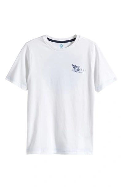 Vineyard Vines Kids' Sportfisher Cotton Blend Graphic T-shirt In White Cap